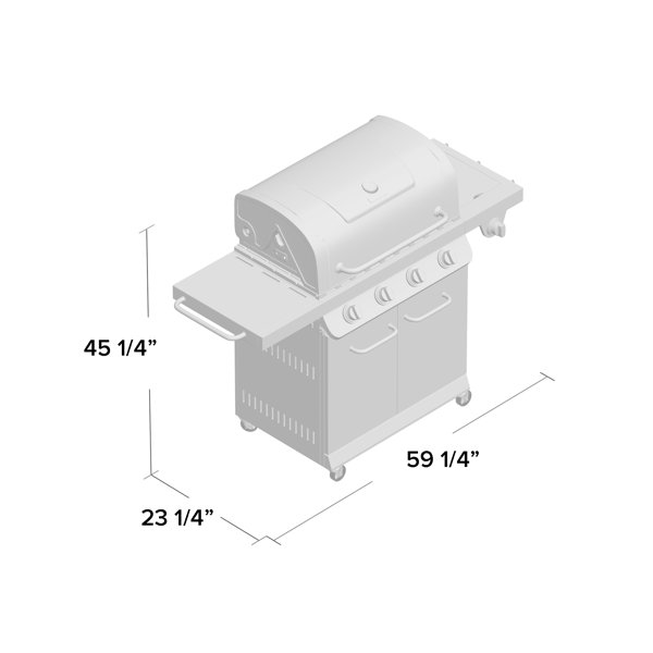 DynaGlo Premier DynaGlo 4 Burner Free Standing 60000 BTU Gas Grill